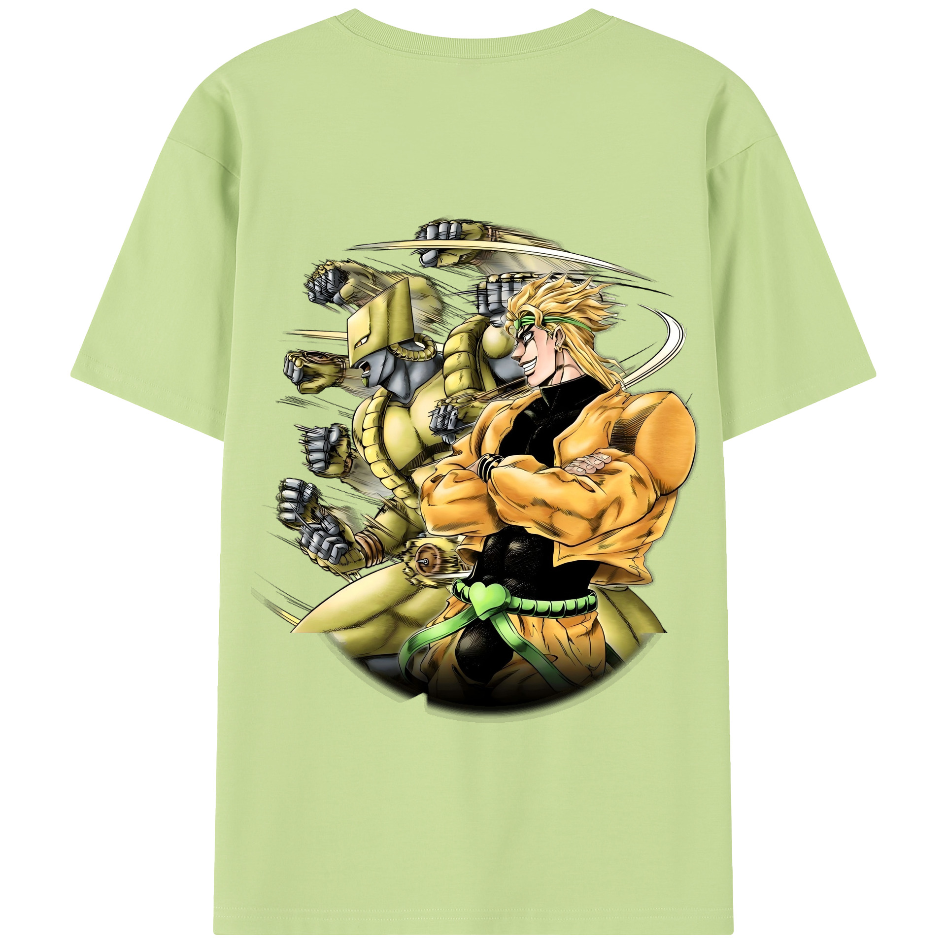 （画像用） ジョジョの奇妙な冒険 ディオ?ブランドー JoJo's Bizarre Adventure Dio Brando 綿100％半袖Tシャツ（背面プリント）